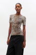 T-Shirt GANNI Leopard Rib