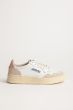 Schuhe AUTRY Medalist Woman Low Sneakers In Leather & Suede White Pink