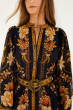 Kleid FARM RIO Majestic Garden Beaded Buckle Long Sleeve Mini