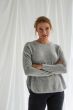 Pullover DAVIDA Chunky Horisontal Sweater Light Grey
