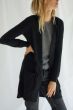 Weste DAVIDA Pocket Long Cardigan Black