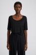 Shirt FILIPPA K Tencel Scoop-Neck Black